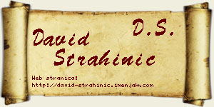 David Strahinić vizit kartica